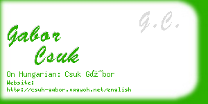 gabor csuk business card